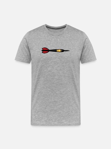 Dart in action - Men's Premium Organic T-Shirt - heather grey