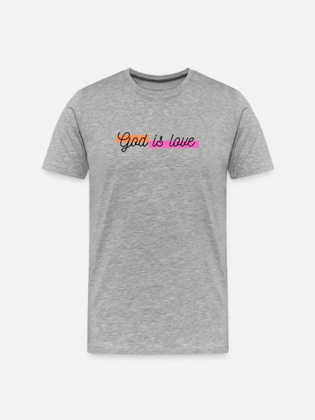 God is love - Men's Premium Organic T-Shirt - heather grey
