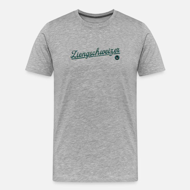 Ziengschweizer - Männer Premium Bio T-Shirt - Grau meliert