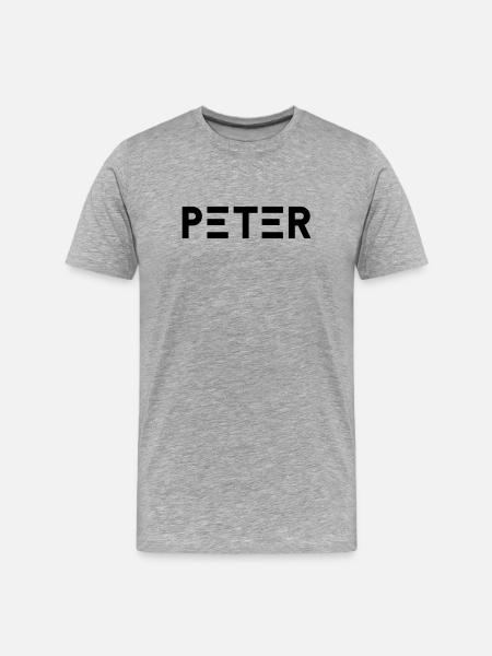 First name Peter - Men's Premium Organic T-Shirt - heather grey