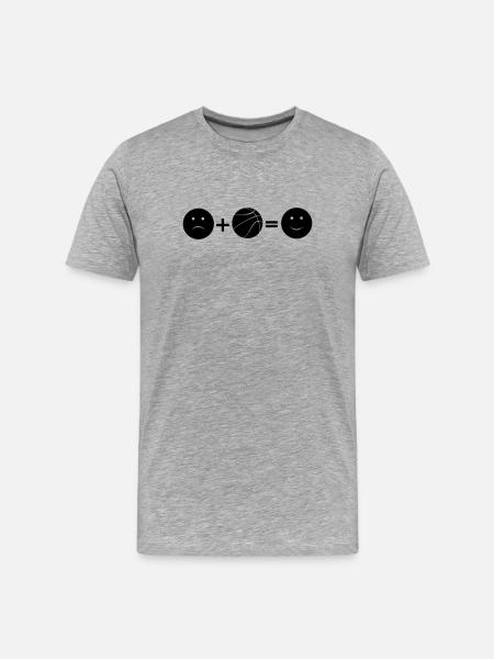 Basketball Sport - Männer Premium Bio T-Shirt - Grau meliert