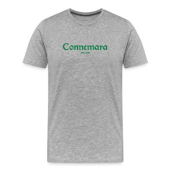 CONNEMARA Irlande Irlande - T-shirt bio Premium Homme - gris chiné - Devant - Damien (186cm)