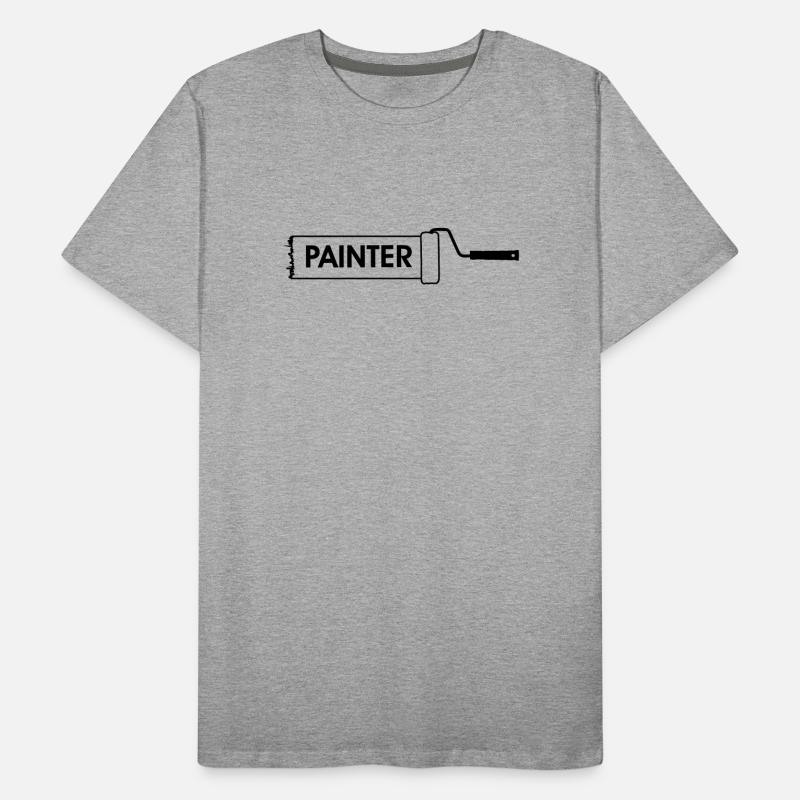 Farbroller transparent mit Text 'PAINTER' Männer Premium Bio T-Shirt
