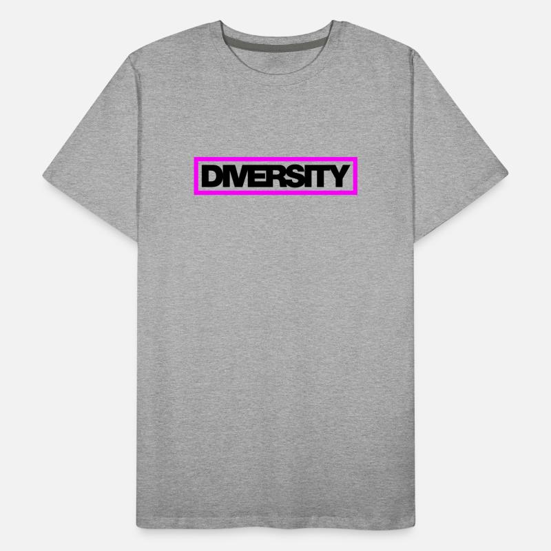 Diversité typographique Contour 2C T-shirt bio Premium Homme