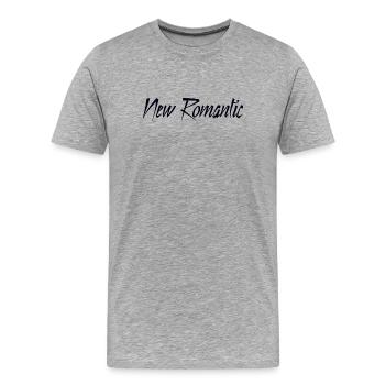 New Romantic - Männer Premium Bio T-Shirt - Grau meliert - Vorne - Damien (186cm)
