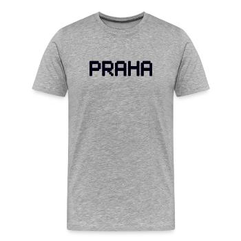PRAHA Prague Prag - Männer Premium Bio T-Shirt - Grau meliert - Vorne - Damien (186cm)