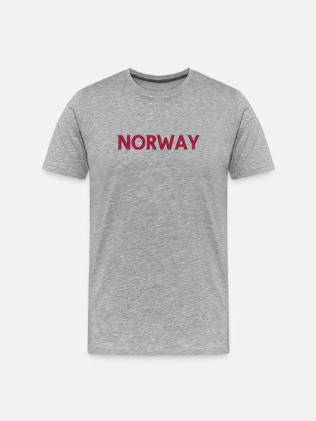 Nordic FJORD Landscape Design - Men's Premium Organic T-Shirt - heather grey