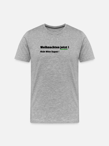 Noël maintenant - T-shirt bio Premium Homme - gris chiné