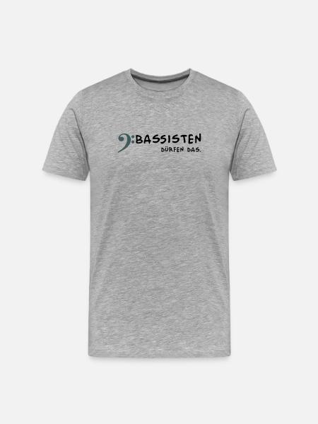 Bassists are allowed to - Men's Premium Organic T-Shirt - heather grey