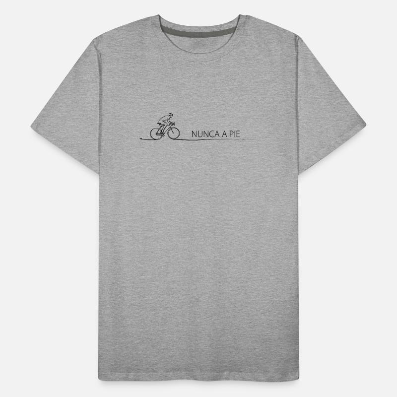 Cyclist Silhouette Nunca Pie Gift Bicycle Men's Premium Organic T-Shirt