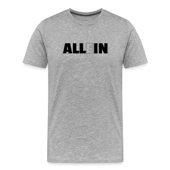 tout compris - T-shirt bio Premium Homme - gris chiné - Devant - Damien (186cm)