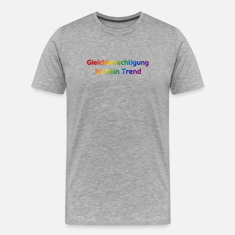 Equality is not a trend rainbow - Men's Premium Organic T-Shirt - heather grey