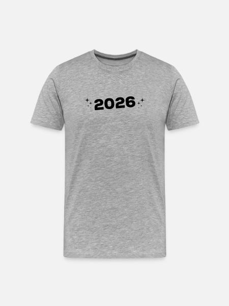 2026 Year Stars - Men's Premium Organic T-Shirt - heather grey