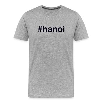 Hanoi Vietnam Hashtag - Men's Premium Organic T-Shirt - heather grey - Front - Damien (186cm)