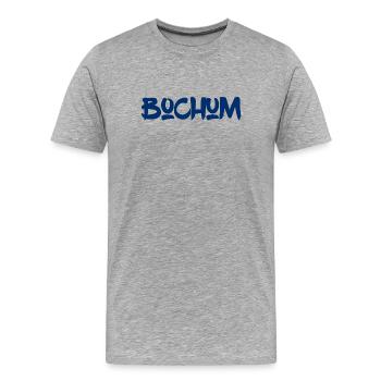 Bochum - Ruhrpott - Ruhr - Pott - Zeche - Kumpel - Männer Premium Bio T-Shirt - Grau meliert - Vorne - Damien (186cm)