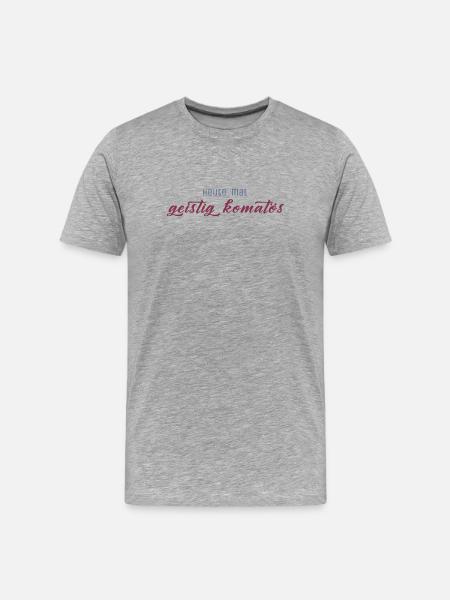 Heute mal geistig komatös - Männer Premium Bio T-Shirt - Grau meliert
