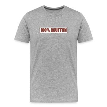 100% FOOL - Men's Premium Organic T-Shirt - heather grey - Front - Damien (186cm)