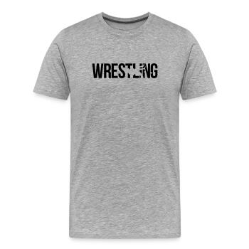 Wrestling - Männer Premium Bio T-Shirt - Grau meliert - Vorne - Damien (186cm)