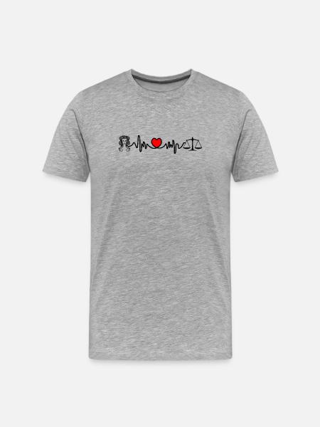 Heart rate cardio Virgo Libra - Men's Premium Organic T-Shirt - heather grey