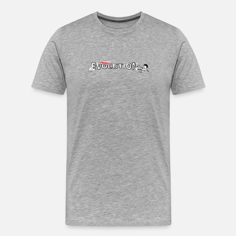 Football Evolution | Evolution Design - Men's Premium Organic T-Shirt - heather grey