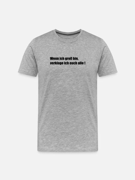 When I grow up - Men's Premium Organic T-Shirt - heather grey