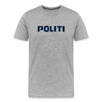police - Men's Premium Organic T-Shirt - heather grey - Front - Damien (186cm)