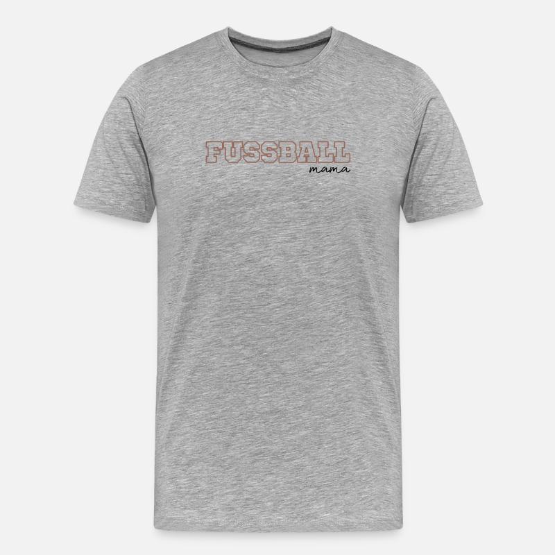 Fussball mama - Männer Premium Bio T-Shirt - Grau meliert