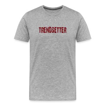 Pionnier de tendances - T-shirt bio Premium Homme - gris chiné - Devant - Damien (186cm)