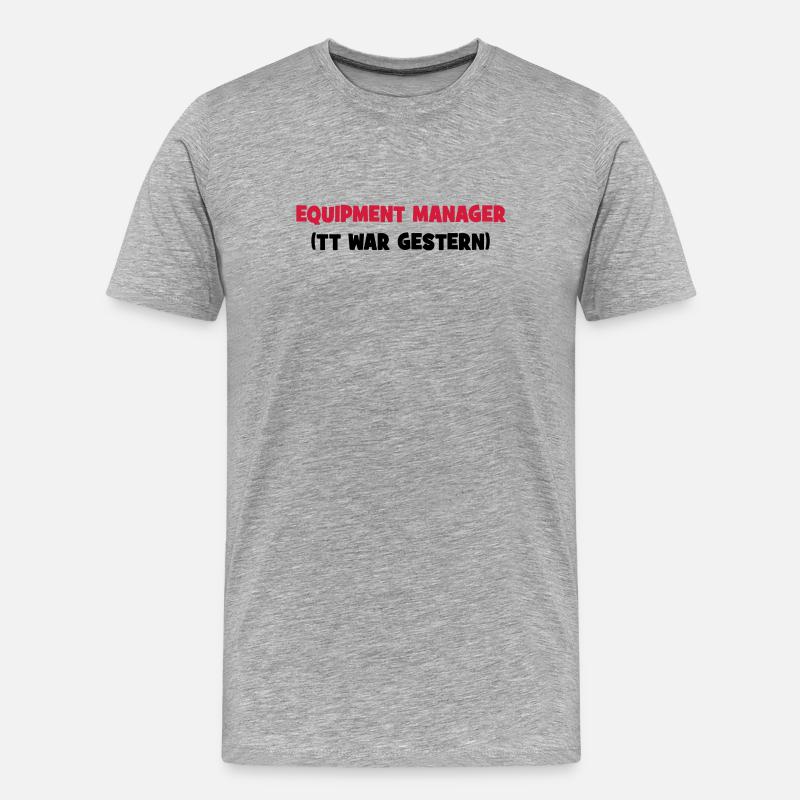 6061912 121013613 reiten - Männer Premium Bio T-Shirt - Grau meliert