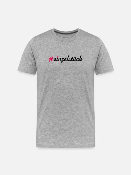 Einzelstück - Männer Premium Bio T-Shirt - Grau meliert