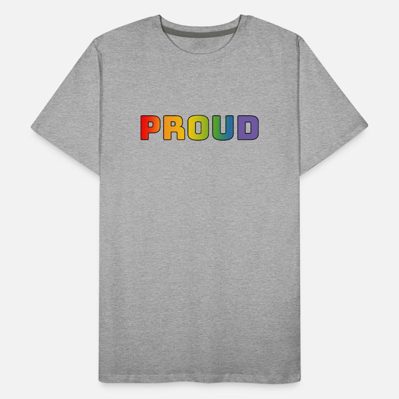 Regenbogen proud schwarz Männer Premium Bio T-Shirt