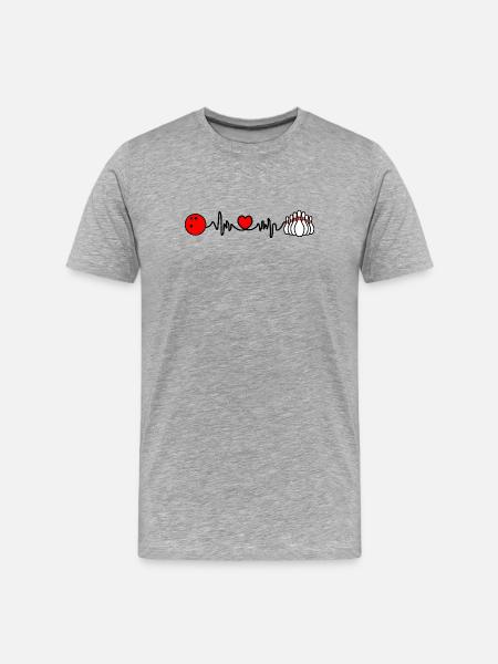 Bowling cardio heart rate - Men's Premium Organic T-Shirt - heather grey