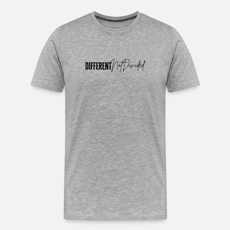 DifferentNotDivided - Männer Premium Bio T-Shirt - Grau meliert