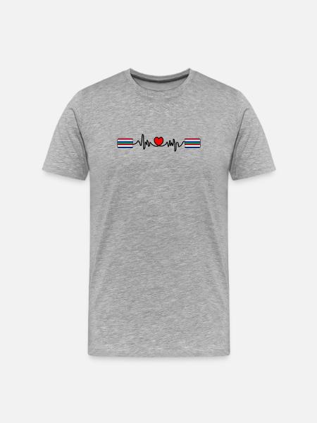 Logo Schier Pulse – Style Île - T-shirt bio Premium Homme - gris chiné