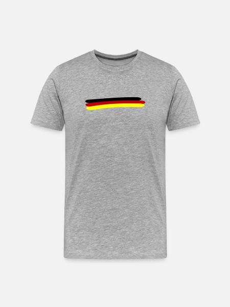 Germany Flag Line - Men's Premium Organic T-Shirt - heather grey