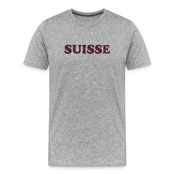 SWITZERLAND. COUNTRY - Men's Premium Organic T-Shirt - heather grey - Front - Damien (186cm)