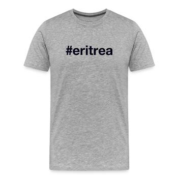 ERITREA Hashtag - Männer Premium Bio T-Shirt - Grau meliert - Vorne - Damien (186cm)