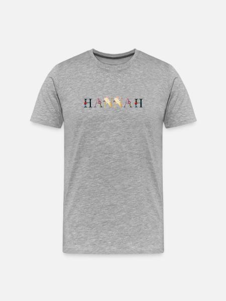Hannah - Men's Premium Organic T-Shirt - heather grey