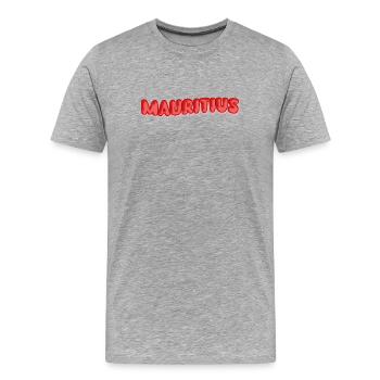 Mauritius als Urlaub - Männer Premium Bio T-Shirt - Grau meliert - Vorne - Damien (186cm)
