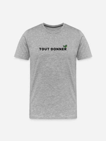Tout_donner_ecologie - Men's Premium Organic T-Shirt - heather grey