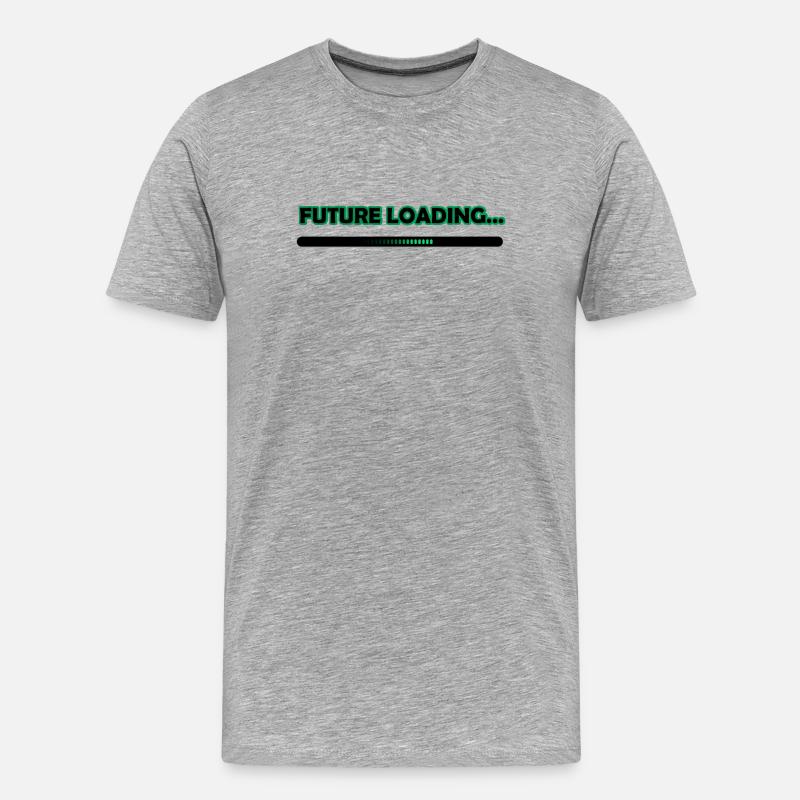 Future Loading Progress Tee - Men's Premium Organic T-Shirt - heather grey