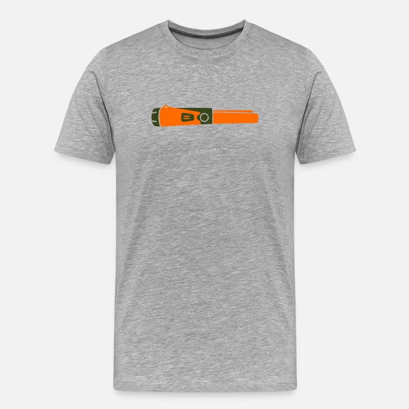 Pinpointer Sonde Sondengänger - Männer Premium Bio T-Shirt - Grau meliert