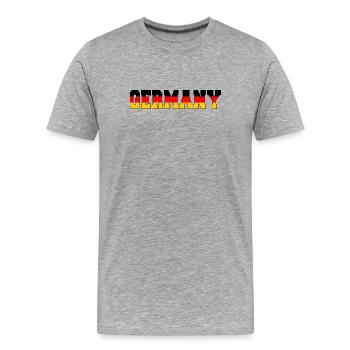 Deutschland T-Shirt Germany - Männer Premium Bio T-Shirt - Grau meliert - Vorne - Damien (186cm)