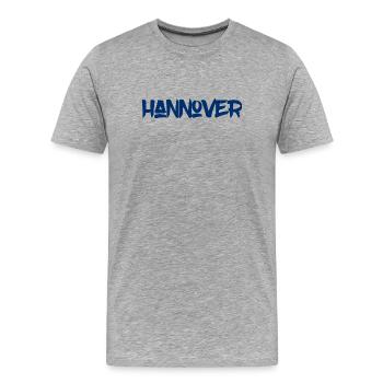 Hannover - Niedersachsen - Maschsee - Männer Premium Bio T-Shirt - Grau meliert - Vorne - Damien (186cm)