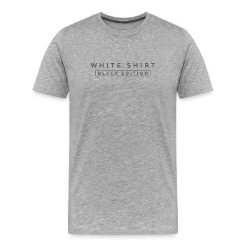 White Shirt Black Edition - Männer Premium Bio T-Shirt - Grau meliert - Vorne - Damien (186cm)