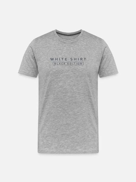 Black Edition on White Shirt - Men's Premium Organic T-Shirt - heather grey