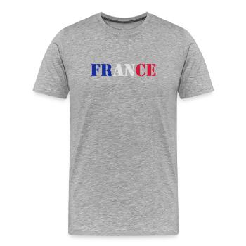 France - T-shirt bio Premium Homme - gris chiné - Devant - Damien (186cm)