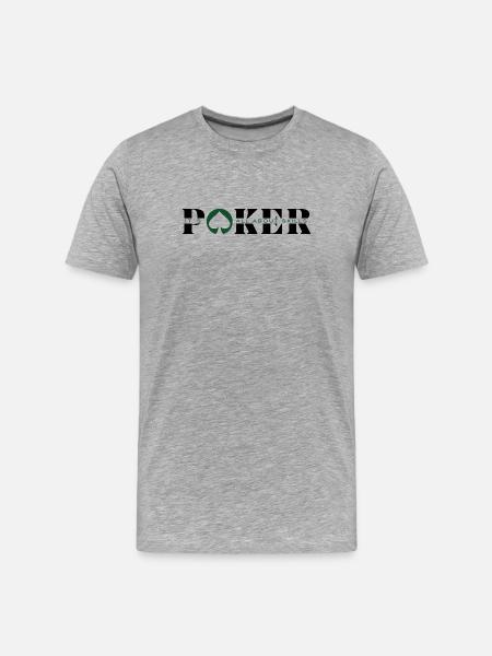 POKER IST EINE FRAGE DES KÖNNENS -Artikel Poker-Poker Mode - Männer Premium Bio T-Shirt - Grau meliert
