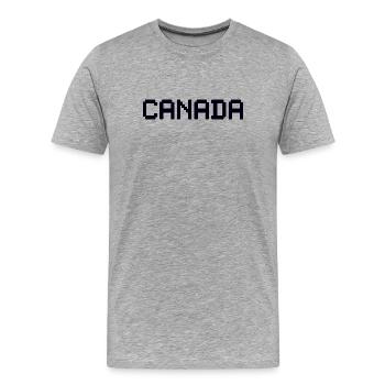 CANADA - Männer Premium Bio T-Shirt - Grau meliert - Vorne - Damien (186cm)