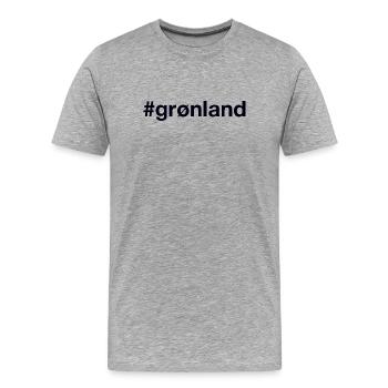 Greenland Greenland Hashtag - Men's Premium Organic T-Shirt - heather grey - Front - Damien (186cm)